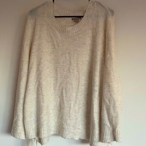 Cream Sweater with side Tie Lace Up detail